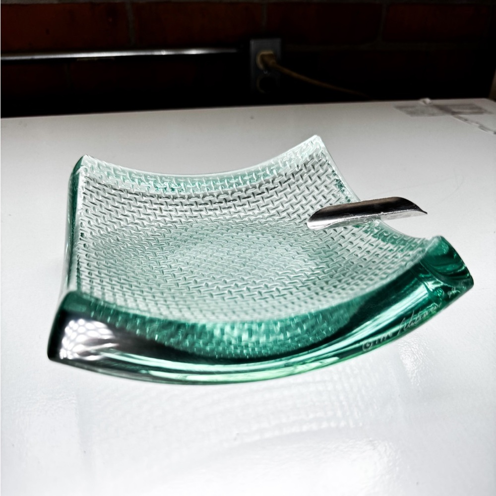 Stephen Schlanser Signed Glass Ashtray